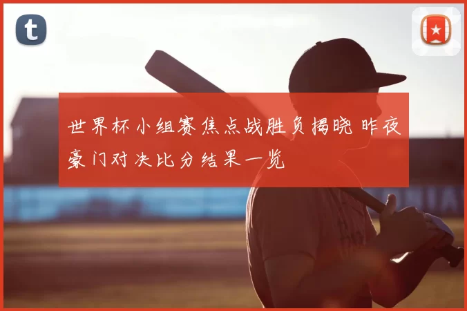 世界杯小组赛焦点战胜负揭晓 昨夜豪门对决比分结果一览